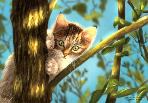 9. Kitten on a tree - menší
